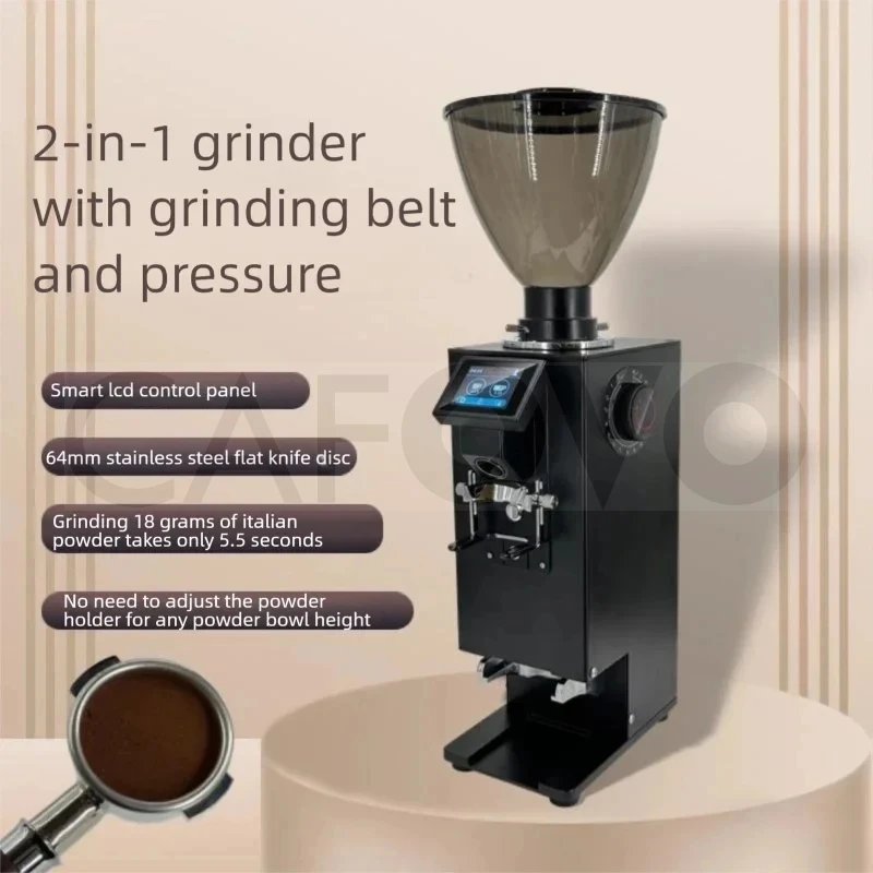 Commercial Coffee Grinder Flat Burr 64Mm - CAFOVO K64Y Ticari 2'si 1 Arada
