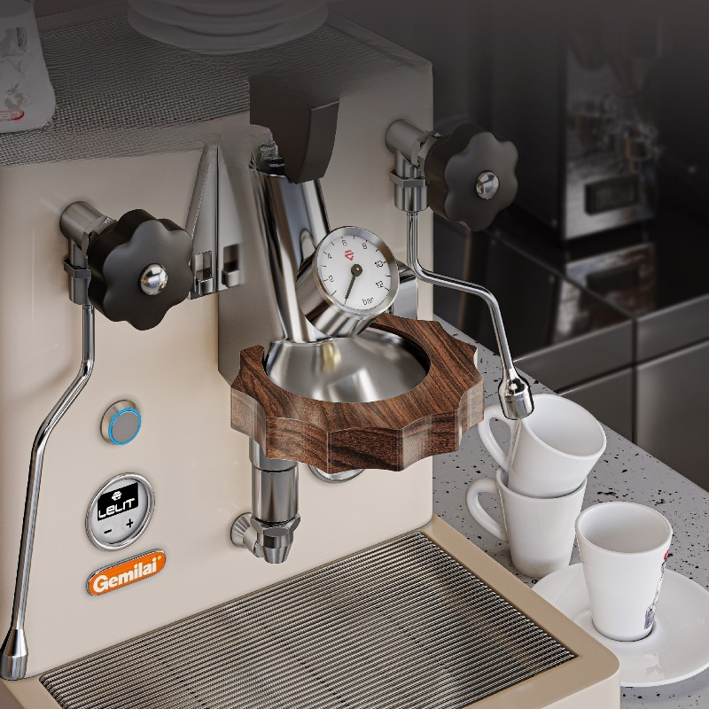 Espresso Machine 1 Group E61 - Ahşap Espresso Grup Başlığı Isı Kalkanı