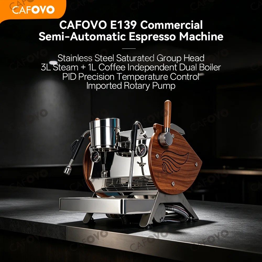 Semi Automatic Espresso Machine Pid - CAFOVO E139 Ticari Yarı Otomatik Espresso