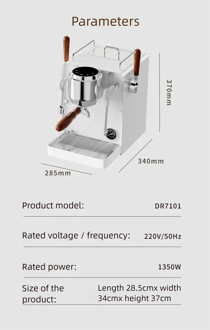 Semi Automatic Espresso Machine Pid - E101 58mm Espresso Makinesi, PID Yarı