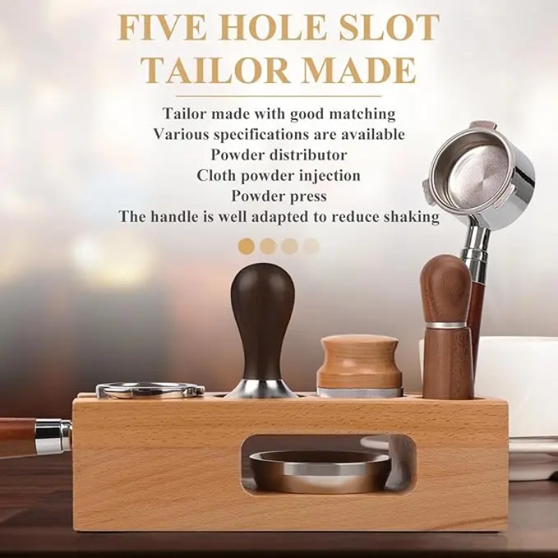 Ahşap Kahve Tamper İstasyonu 5 - Espresso Tamper Station incelemesi ve fiyatı