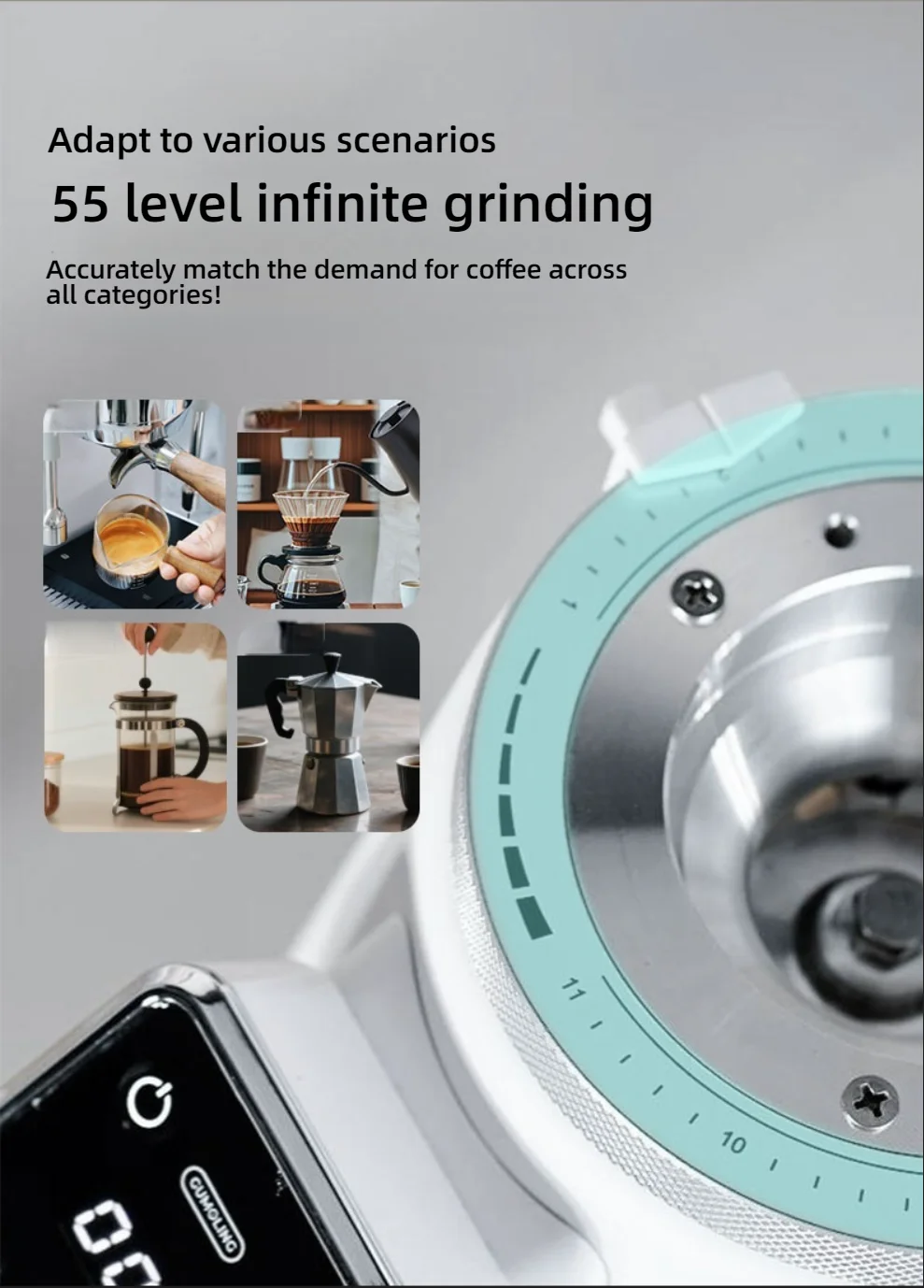 CAFOVO G1005 Ticari Kahve Öğüt - Commercial Coffee Grinder Flat Burr 64Mm incelemesi ve fiyatı