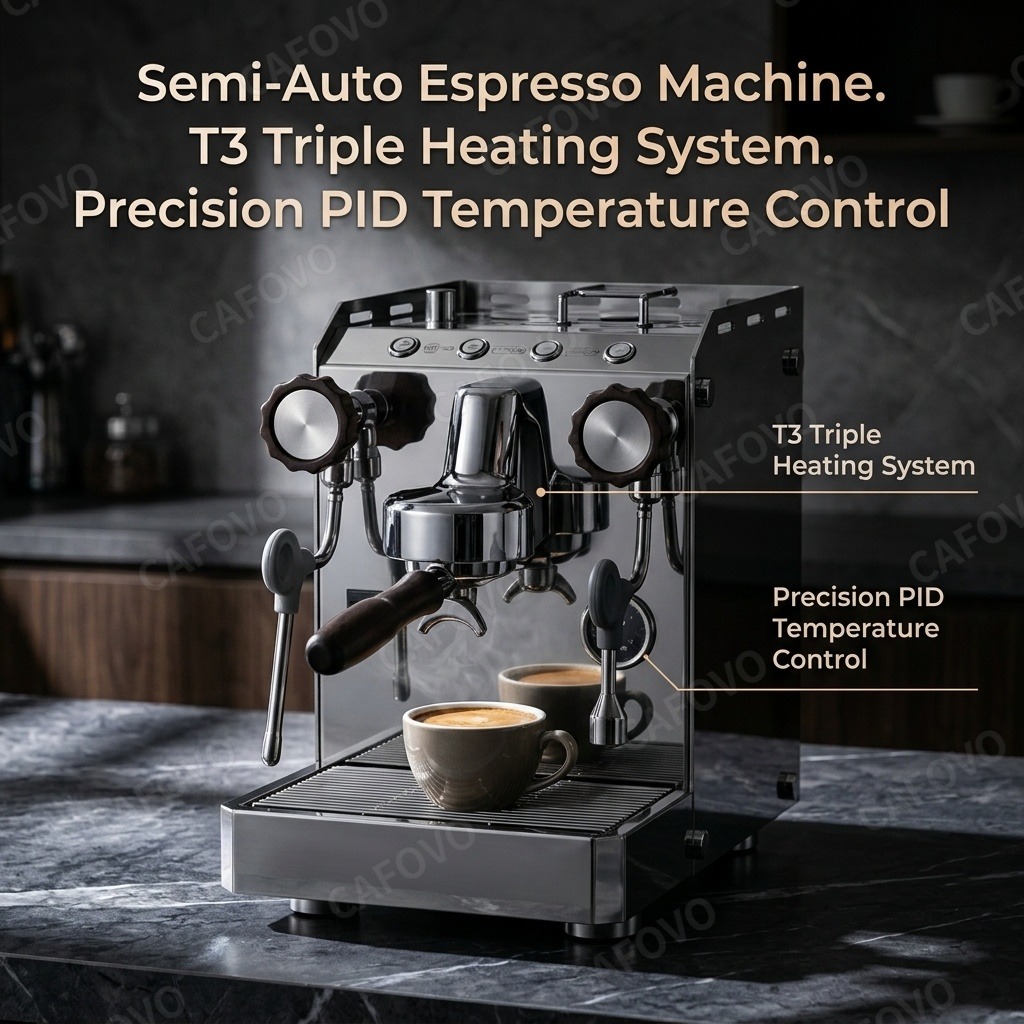 CAFOVO E118 Yarı Otomatik Espr - Semi Automatic Espresso Machine Pid incelemesi ve fiyatı