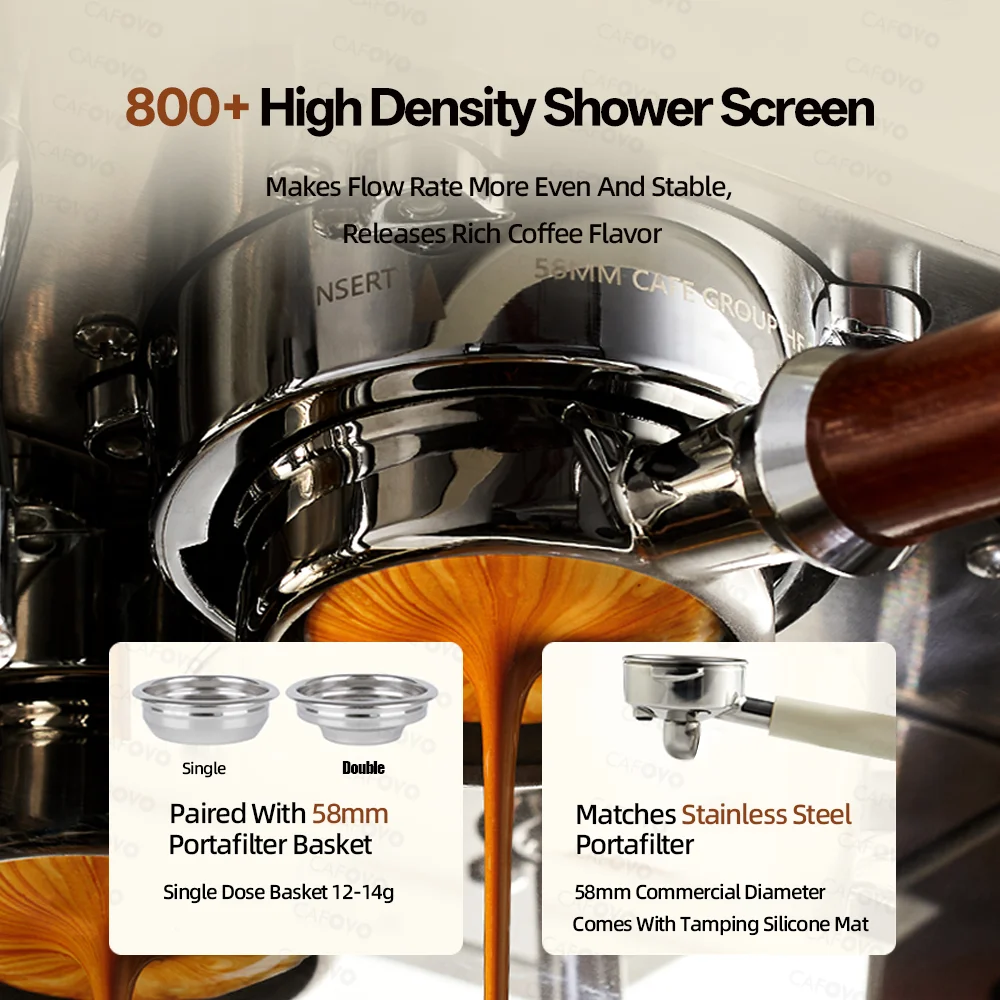 CAFOVO E138 9Bar Yarı Otomatik - Semi Automatic Espresso Machine Pid incelemesi ve fiyatı
